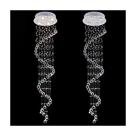 Krištáľové závesné svietidlo Lusterové osvetlenie 4 svetlá Strieborný Canpoy Clear K9 Crystal Helix Stropné svietidlá H150CM Krištáľové závesné svietidlo Lusterové osvetlenie 4 svetlá Strieborný Canpoy Clear K9 Crystal Helix Stropné svietidlá H150CM