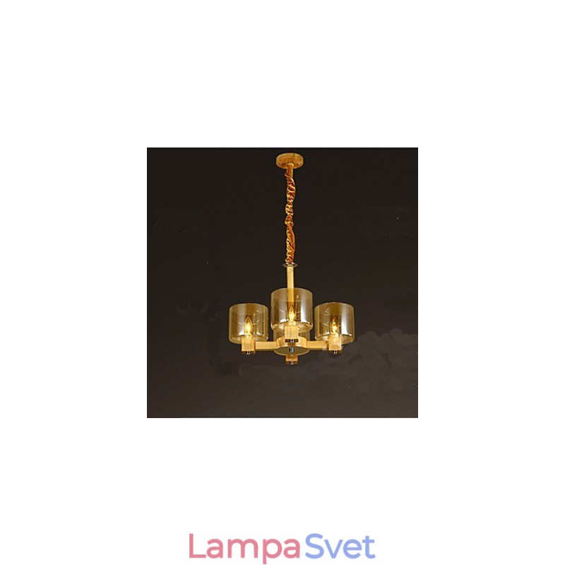 Módna závesná lampa Stolný drevený sklenený kryt
