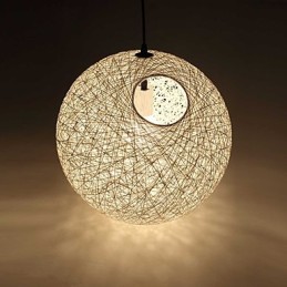 Country Simple Moderné svietidlo Pastoral Rattan Lamp Konopný guľový luster