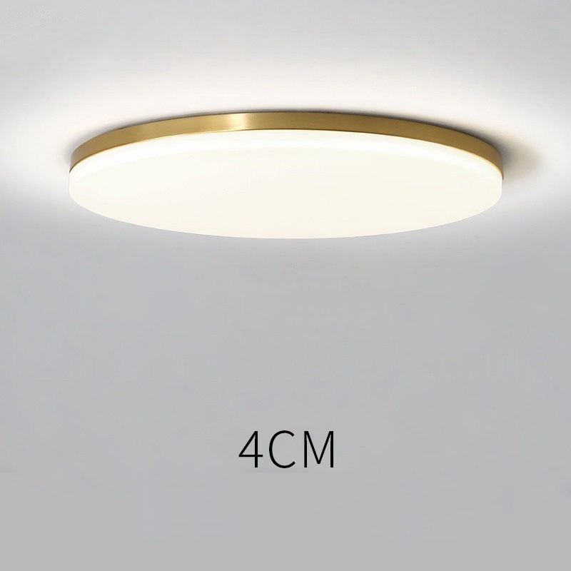 Mosadzné ultratenké okrúhle stmievateľné moderné moderné severské stropné svietidlá s akrylovým tienidlom, ktoré možno použiť aj ako nástenné svietidlo