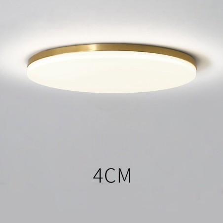 Mosadzné ultratenké okrúhle stmievateľné moderné moderné severské stropné svietidlá s akrylovým tienidlom, ktoré možno použiť aj ako nástenné svietidlo