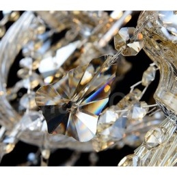 6 svetiel Retro Cognac Color K9 Crystal Modern Luster