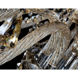 12 svetiel Retro Cognac Color K9 Crystal Modern Luster
