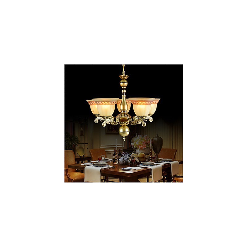 Luster Five Lights Bronze European Retro Classic
