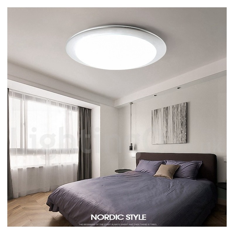 4 cm hrubé super tenké stmievateľné moderné moderné severské stropné svietidlá s akrylovým tienidlom s diaľkovým ovládaním, ktoré možno použiť aj ako nástenné svietidlo
