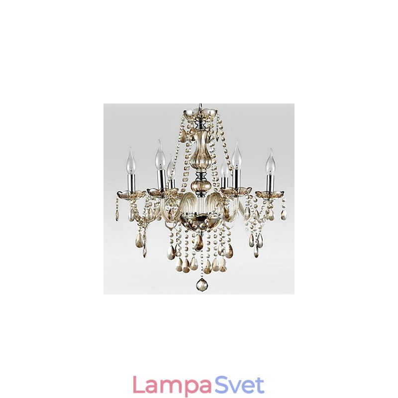 6 light Štýl paláca Sklenený luster so sviečkovou žiarovkou