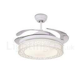 108CM (42") 91CM(36") moderné moderné diaľkové ovládanie dutého stropného ventilátora s akrylovým tienidlom Mute z čistej medi