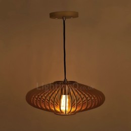 1 Light Lucerna Vintage drevený luster Priemyselné Wind Loft Drevené lineárne závesné osvetlenie