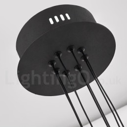 6 ľahkých lustrov Nordic Post Modern Design Luster s akrylovými tienidlami