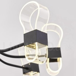6 ľahkých lustrov Nordic Post Modern Design Luster s akrylovými tienidlami