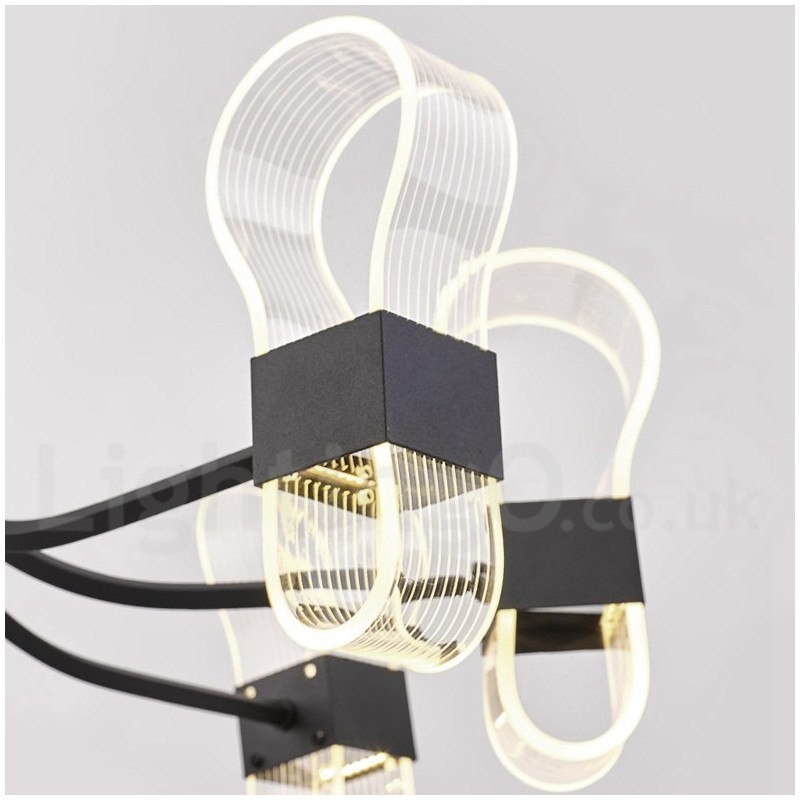 6 ľahkých lustrov Nordic Post Modern Design Luster s akrylovými tienidlami