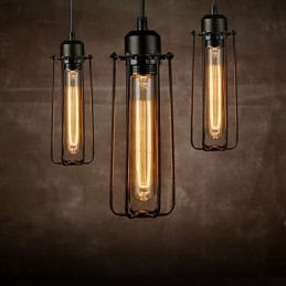 Luster Mini Style Rustic Lodge Retro Metal 3 svetelné závesné svietidlo