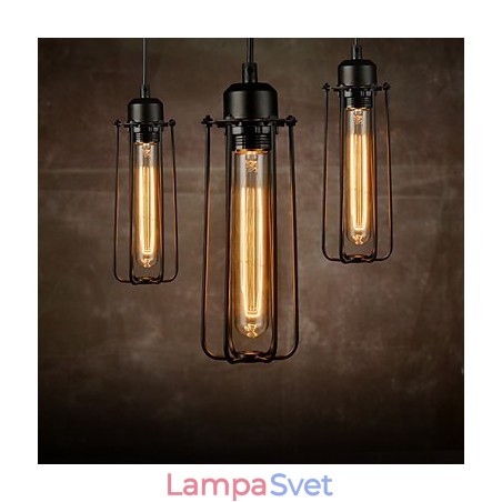 Luster Mini Style Rustic Lodge Retro Metal 3 svetelné závesné svietidlo Luster Mini Style Rustic Lodge Retro Metal 3 svetelné závesné svietidlo