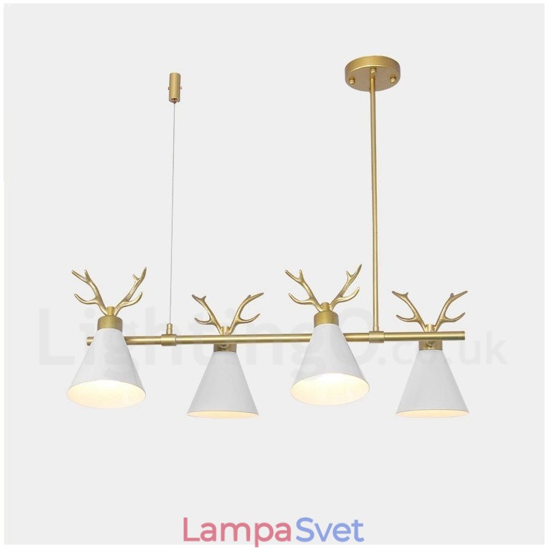 4 Ľahký Nordic Macaron Modern Parohy Luster
