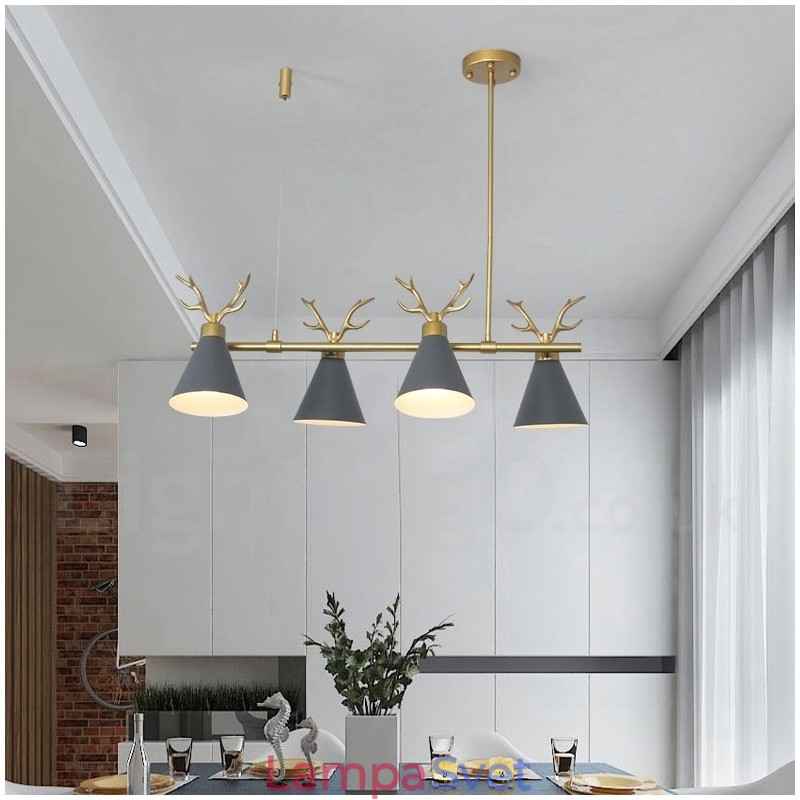 4 Ľahký Nordic Macaron Modern Parohy Luster