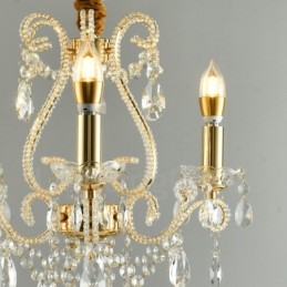 3 Light Gold Silver American Style Crystal Pendant Luster Light Store