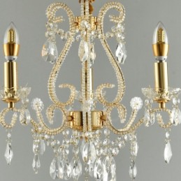 3 Light Gold Silver American Style Crystal Pendant Luster Light Store