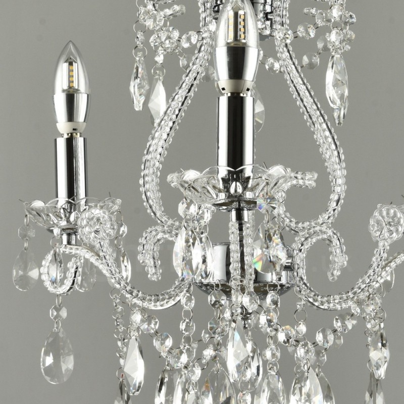 3 Light Gold Silver American Style Crystal Pendant Luster Light Store