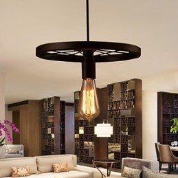 Priemyselné 1 svietidlo Vintage In Iron Shade Pendant Light