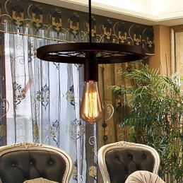 Priemyselné 1 svietidlo Vintage In Iron Shade Pendant Light