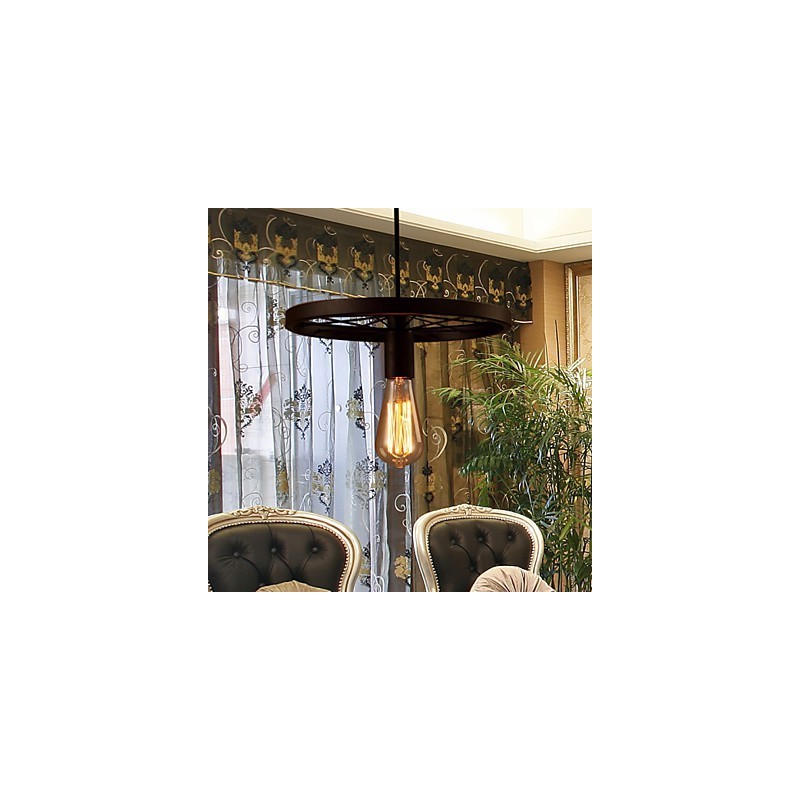 Priemyselné 1 svietidlo Vintage In Iron Shade Pendant Light