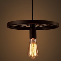 Priemyselné 1 svietidlo Vintage In Iron Shade Pendant Light