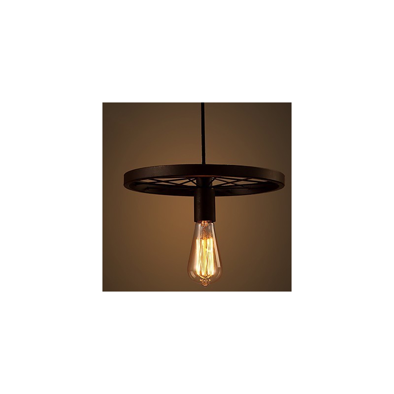 Priemyselné 1 svietidlo Vintage In Iron Shade Pendant Light