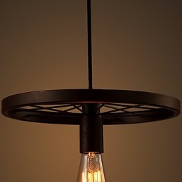 Priemyselné 1 svietidlo Vintage In Iron Shade Pendant Light