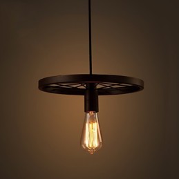 Priemyselné 1 svietidlo Vintage In Iron Shade Pendant Light