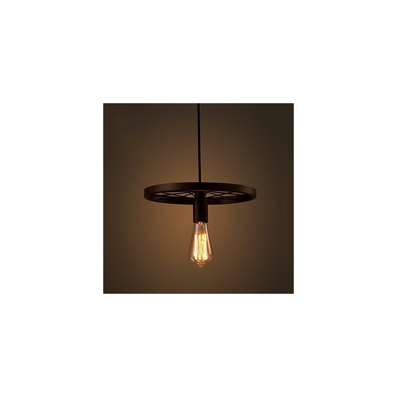 Priemyselné 1 svietidlo Vintage In Iron Shade Pendant Light