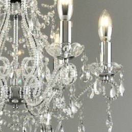6 Light Gold Silver American Style Crystal Pendant Luster Light Store