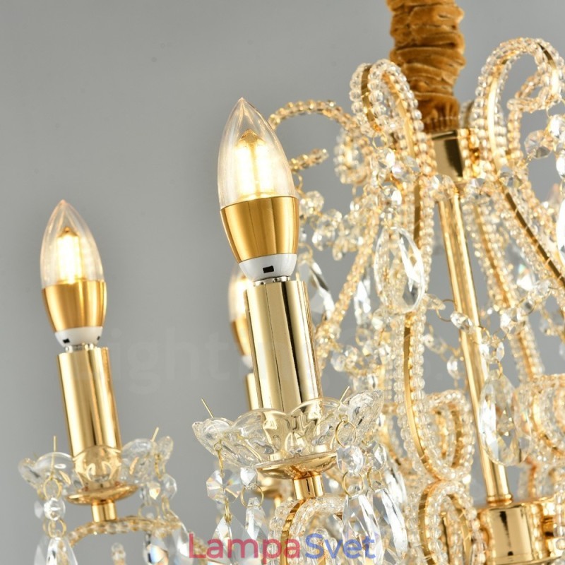 6 Light Gold Silver American Style Crystal Pendant Luster Light Store