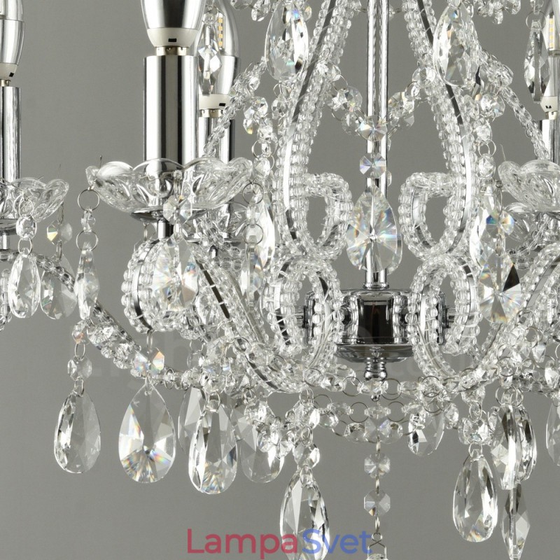 6 Light Gold Silver American Style Crystal Pendant Luster Light Store