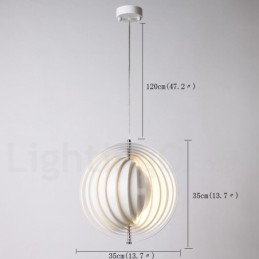 Globe White Rotate Postmoderné DIY závesné svietidlo