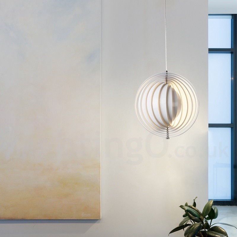 Globe White Rotate Postmoderné DIY závesné svietidlo