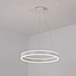 1 krúžok Závesné svietidlo s dvoma pásikmi v štýle Art Deco 60 cm závesné svietidlo