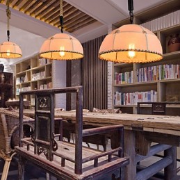 Retro ručne vyrábaná krajská lusterová lampa z konopného lana v industriálnom vidieckom štýle