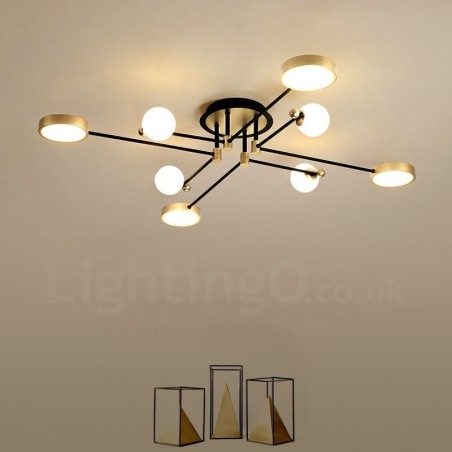 Zlatý čierny stropný moderný kovový luster Zlatý čierny stropný moderný kovový luster