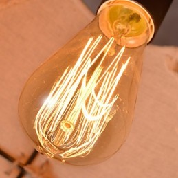 Retro ručne vyrábaná krajská lusterová lampa z konopného lana v industriálnom vidieckom štýle