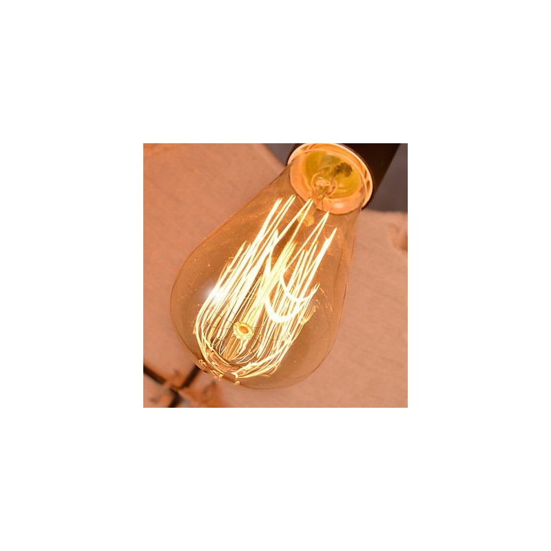 Retro ručne vyrábaná krajská lusterová lampa z konopného lana v industriálnom vidieckom štýle