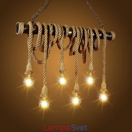 Vintage tradičný klasický severský luster z konopného lana Vintage tradičný klasický severský luster z konopného lana