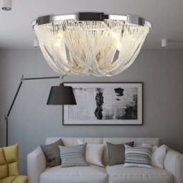Strapce Luster Designer Stropné svetlo strieborná zlatá farba
