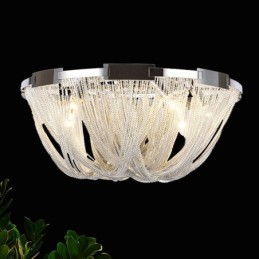 Strapce Luster Designer Stropné svetlo strieborná zlatá farba
