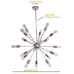 Luster Modern Globe Living Prívesok Jedáleň Nákupný Obchod Nočný Kov Chróm