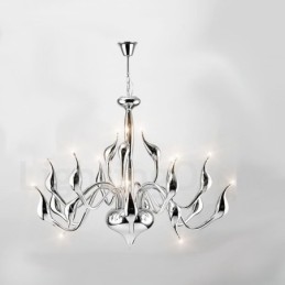 18 svietidiel Stainless Post Modern Swan Luster Light G4 Chrome Finished