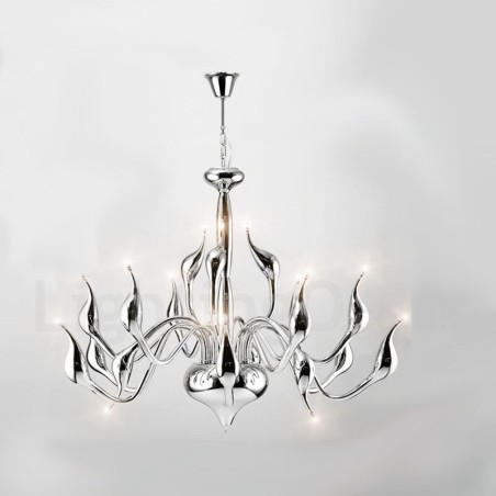 18 svietidiel Stainless Post Modern Swan Luster Light G4 Chrome Finished 18 svietidiel Stainless Post Modern Swan Luster Light G4 Chrome Finished