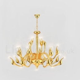 24 svetiel Moderný luster Swan Light G4 pozlátený