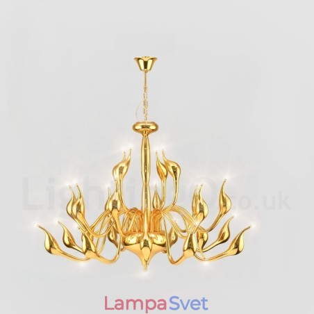 24 svetiel Moderný luster Swan Light G4 pozlátený 24 svetiel Moderný luster Swan Light G4 pozlátený