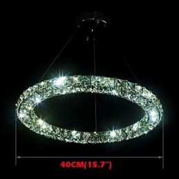 Krištáľové závesné osvetlenie Moderné jednoduché D40CM Tri strany K9 Krištáľové vnútorné stropné svietidlá Svietidlá