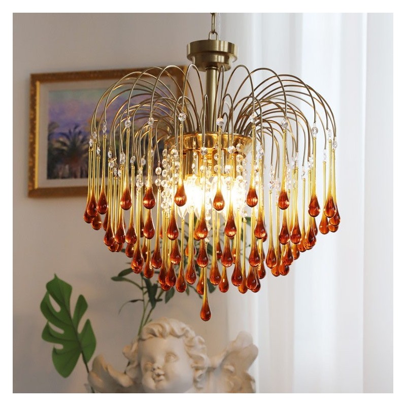 Svietidlo Water Drop Glass Luster